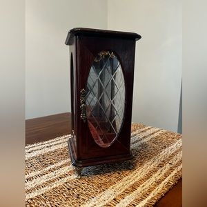 Vintage Wood Jewelry Box, Jewelry Box,Necklace Storage.